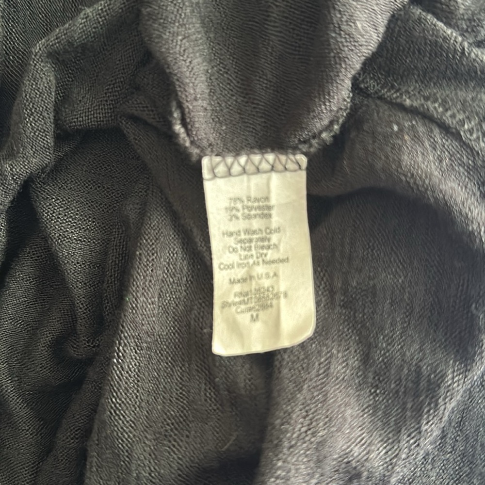 Bobeau Wrap Top Womens size M Black Deep V-Neck size M - Picture 8 of 8